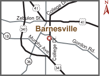 Map To Gordon College, Barnesville, GA