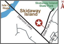 Map To The Marshes At Skidaway Island, GA